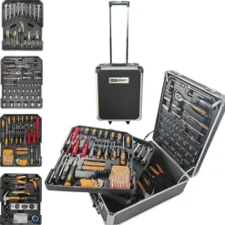 ANDIARBEIT® Maletín de herramientas "todoterreno" Trolley 1000 piezas. negro