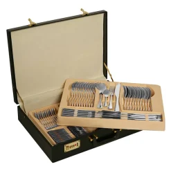 Banaru Design juego de cubiertos Maleta 72 piezas plata