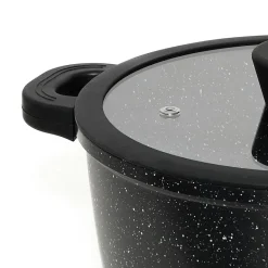 Banaru Design olla de aluminio Conjunto 7 piezas. negro