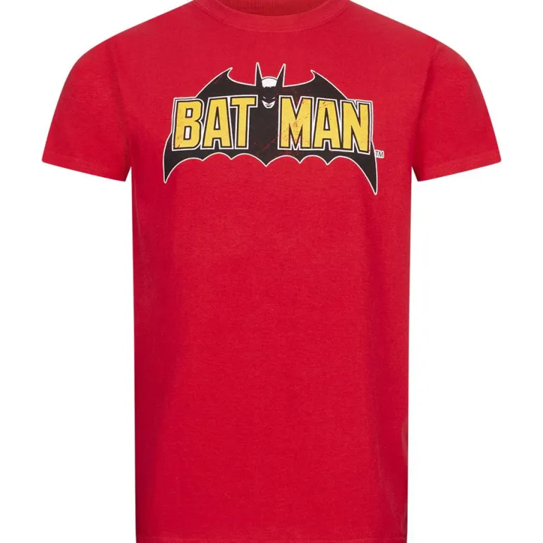 Batman DC COMICS Vintage Bat Hombre Camiseta FBMTS828RED