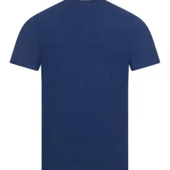 BEN SHERMAN Flocked Logo Hombre Camiseta 0076268-CREÚSCULO DENIM