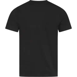 BEN SHERMAN Flocked Logo Hombre Camiseta 0076268N-NEGRO
