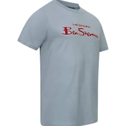 BEN SHERMAN Flocked Logo Hombre Camiseta 0076268-GASOLINA