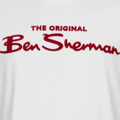 BEN SHERMAN Flocked Logo Hombre Camiseta 0076268-010