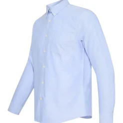 BEN SHERMAN Oxford Cotton Hombre Camisa de manga larga 1012796-AZUL