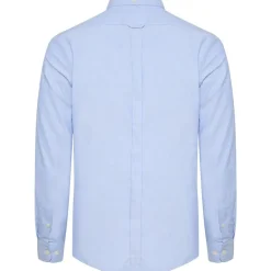 BEN SHERMAN Oxford Cotton Hombre Camisa de manga larga 1012796-AZUL
