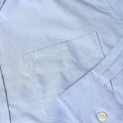 BEN SHERMAN Oxford Cotton Hombre Camisa de manga larga 1012796-AZUL