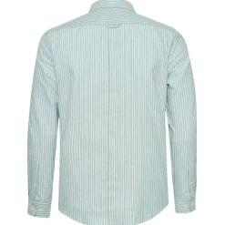 BEN SHERMAN Oxford Cotton Hombre Camisa de manga larga 1012797-VERDE OSCURO