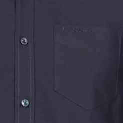 BEN SHERMAN Oxford Hombre Camisa de manga larga 0076260-MARINO OSCURO