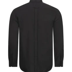 BEN SHERMAN Oxford Hombre Camisa de manga larga 0077857-BAREALMENTE NEGRO