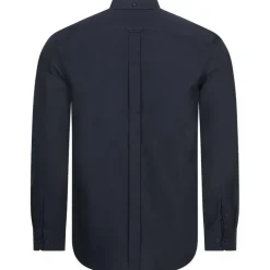 BEN SHERMAN Oxford Hombre Camisa de manga larga 0077857-MARINO OSCURO