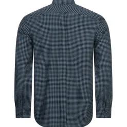 BEN SHERMAN Oxford Hombre Camisa de manga larga 0077858-ESMERALDA OSCURA