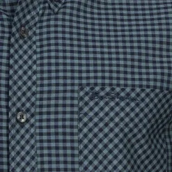 BEN SHERMAN Oxford Hombre Camisa de manga larga 0077858-ESMERALDA OSCURA