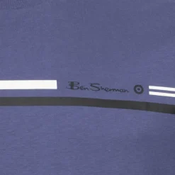 BEN SHERMAN Seasonal Stripe Hombre Camiseta 1012607N-RIVIERABLUE