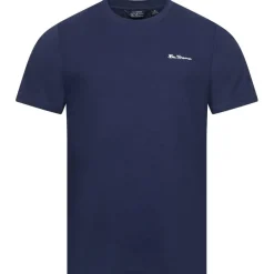 BEN SHERMAN Small Logo Hombre Camiseta 0076266-CREÚSCULO DENIM