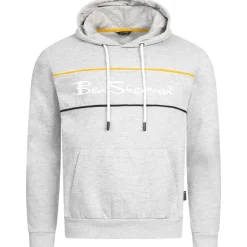 BEN SHERMAN Two Colour Panel Hombre Sudadera con capucha 0067811G-GRIS MARLA