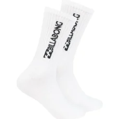 Billabong Unisex Crew Tennis Calcetines 3 pares blanco BG-01 CREW