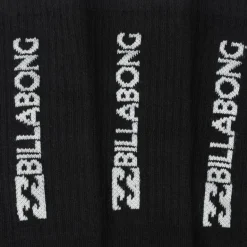 Billabong Unisex Crew Tennis Calcetines 3 pares negro BG-02 CREW
