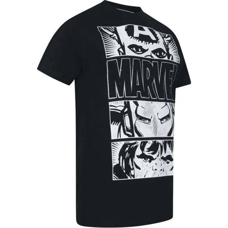 CÓMICS DE MARVEL Core Logo Hombre Camiseta FBMTS095BLK