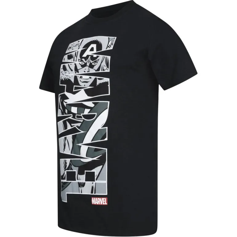 CÓMICS DE MARVEL Core Logo Hombre Camiseta FBMTS197BLK