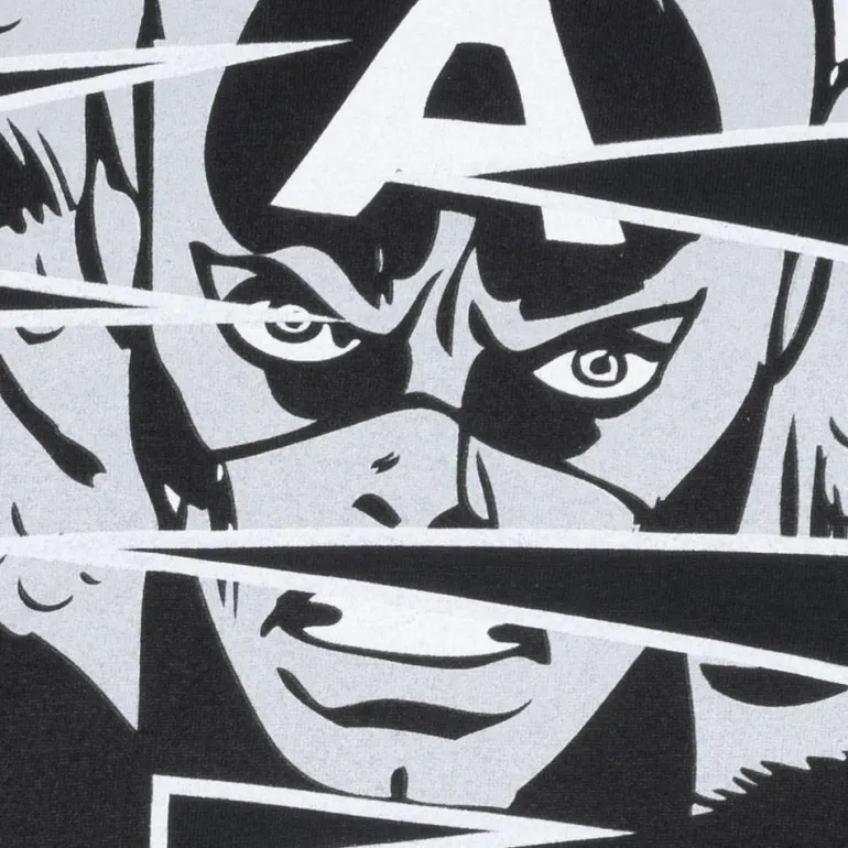 CÓMICS DE MARVEL Core Logo Hombre Camiseta FBMTS197BLK