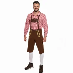 Conjunto de traje tradicional Hombre Disfraz de Oktoberfest MIESEPETER® rojo