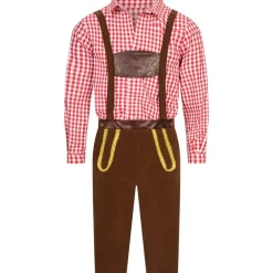Conjunto de traje tradicional Hombre Disfraz de Oktoberfest MIESEPETER® rojo