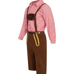 Conjunto de traje tradicional Hombre Disfraz de Oktoberfest MIESEPETER® rojo