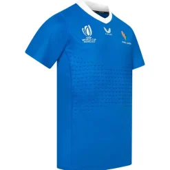Copa Mundial de Rugby de Samoa CASTORE Hombre Camiseta de entrenamiento TM5393-AZUL