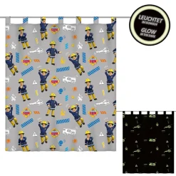 Cortina del bombero Sam 140 x 160 cm luminiscente 6670401001560