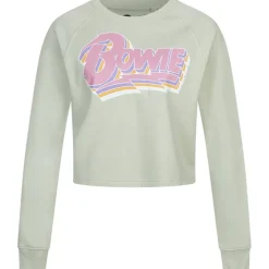 David Bowie Mujer Cropped Sudadera POLCS389SAG