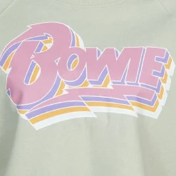 David Bowie Mujer Cropped Sudadera POLCS389SAG