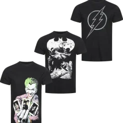 DC COMICS Superhéroes Hombre Camiseta Pack de 3 GBMPK456MUL