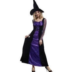 Disfraz de bruja Mujer "Purple Witch" MIESEPETER®