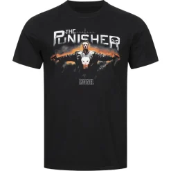 El Castigador de Marvel Through Fire Hombre Camiseta MAMTS003BLK