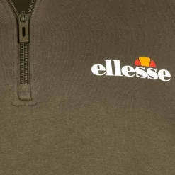 ellesse Benevento Hombre 1/4-Cremallera Sudadera SOP23856-Caqui