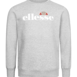 ellesse Kanya Crew Hombre Sudadera SOP24044-Gris claro jaspeado