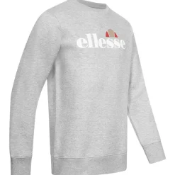 ellesse Kanya Crew Hombre Sudadera SOP24044-Gris claro jaspeado