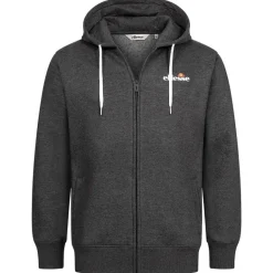 ellesse Klemerio Full Zip Hombre Sudadera con cremallera y capucha SOP23857-Gris oscuro