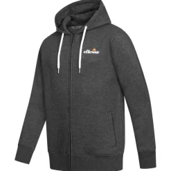 ellesse Klemerio Full Zip Hombre Sudadera con cremallera y capucha SOP23857-Gris oscuro