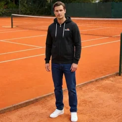 ellesse Klemerio Full Zip Hombre Sudadera con cremallera y capucha SOP23857-Negro