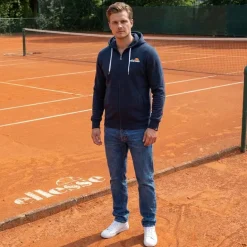 ellesse Klemerio Full Zip Hombre Sudadera con cremallera y capucha SOP23857-Marino