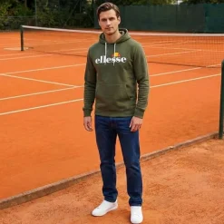 ellesse Monesiglio Hoody Hombre Sudadera con capucha SOP23865-Caqui