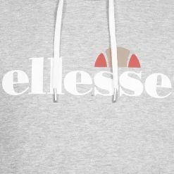 ellesse Monesiglio Hoody Hombre Sudadera con capucha SOP23865-Gris claro jaspeado