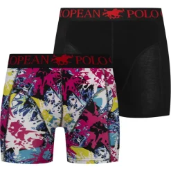 EUROPEAN POLO CHAMP Hombre Calzoncillos bóxer Pack de 2 COMBO-3