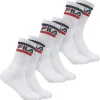 FILA Unisex Calcetines de deporte "Falk" 3 pares blanco FS24T001-100-Blanco