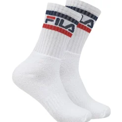 FILA Unisex Calcetines de deporte "Falk" 3 pares blanco FS24T001-100-Blanco