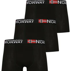 Geographical Norway Hombre Calzoncillos bóxer Pack de 3 negro Pack-3-Negro