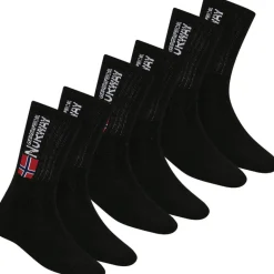 Geographical Norway Hombre Calcetines de deporte 3 pares negro GN002HP-NEGRO