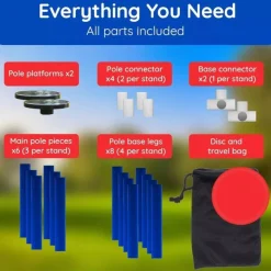 Giggle N Go Knock Off Frisbee Juego de lanzamiento Conjunto 129 cm 493455